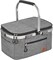 Insulated Cooler Bag Multipocket Collapsible Picnic Basket Leak-Proof Outdoor Basket for Camping Meal Delivery Shopping Travel Camping Beach Grocery Bag (Gray Medium)